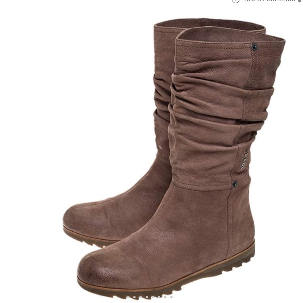 Prada Brown Winter Boots with Suede Finish - Picture 3 of 8